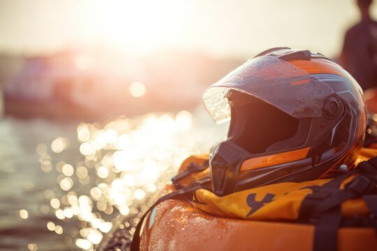 Life jacket and helmet for water sports