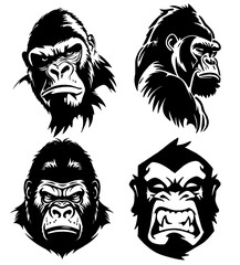 drawing gorilla illustrations design for templates. © Kajonboy