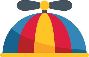 Colorful propeller beanie hat representing playfulness, whimsy, and imagination © anatolir