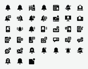 User Interface Notifications Solid Icon Set