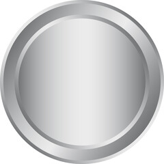 silver metal button