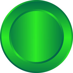 green glossy button
