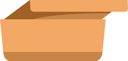 Takeaway food box featuring an open lid and eco friendly cardboard material