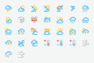 Weather Color Icon Set