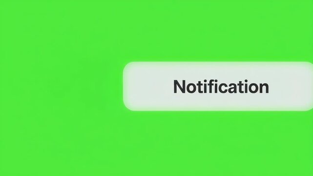 Notification button on green screen background for technology and communication projects easy for editing and motion graphics