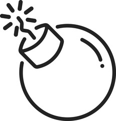 black cartoon explosive bomb icon vector design