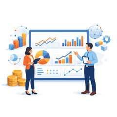 Data analysis and business strategy presentation set