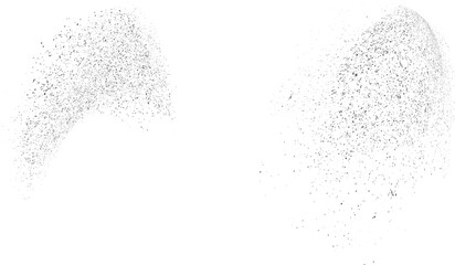 Obraz premium Vector particle flow formed by dynamic black textures. Organic particle shape with depth and movement. Noise texture with dynamic particle textures for design overlay.