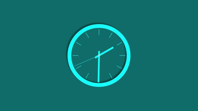 Wall Clock spinning, watch animation on transparent background with alpha channel. Time running fast. Wall clock show running time. Vintage Clock Animation Loop. 4k video.