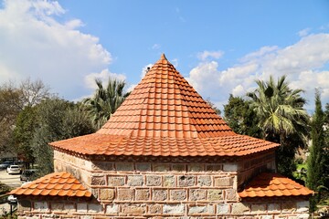 Traditional Red Tiled Conical Roof 