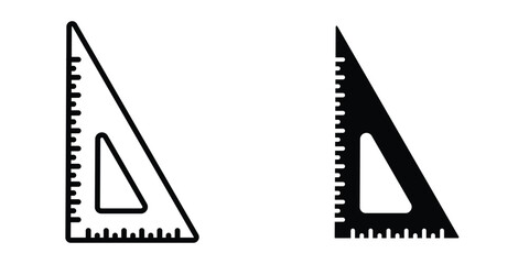 Triangle ruler icon set different style collection for web Ui. EPS10