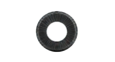 Black Ring with Vertical Bristles