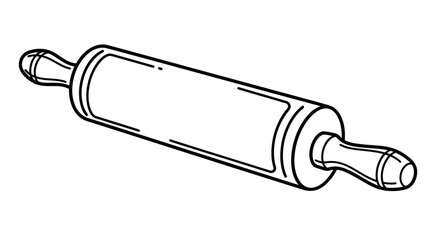 Rolling pin outline illustration