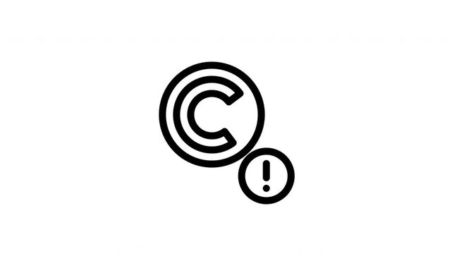 infringement warning animated icon
