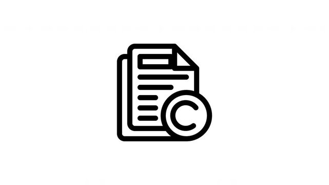 legal document animated icon