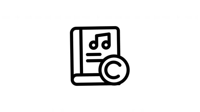 music copyright animated icon