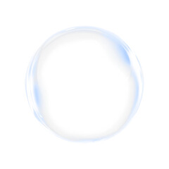Fototapeta premium Transparent luminous bubble PNG overlay isolated on transparent background with soft iridescent tones
