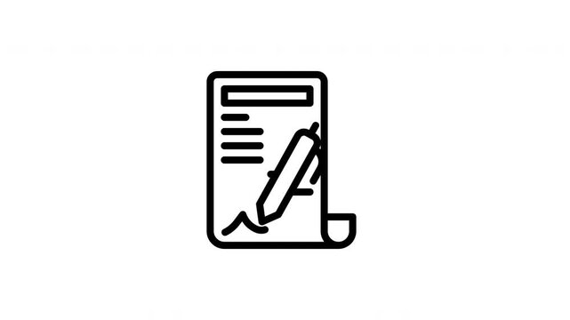 signing animated icon