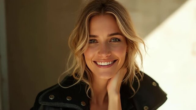 Portrait of cheerful optimistic smart clever well-groomed attrac fashion editorial photography, high-fashion imagery, avant-garde aesthetics, editorial storytelling, conveying fashion trends.