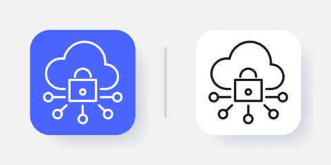 Obraz premium Cybersecurity UI Button Icon with Active and Inactive States for Secure SaaS Dashboard