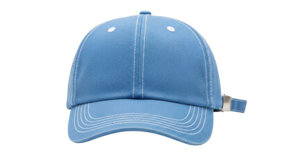 Isolated light blue baseball cap for sun protection and casual wear, fashion accessory apparel