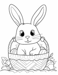 Obraz premium Happy Easter Coloring Pages For Kids