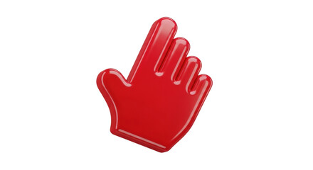 Obraz premium Isolated Red hand cursor design, shiny mouse pointer, user interface element design vector