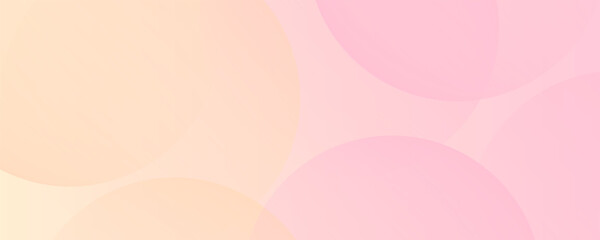 Abstract pink background with ellipse. Minimalist banner background, pastel colorful, pink and yellow gradations.