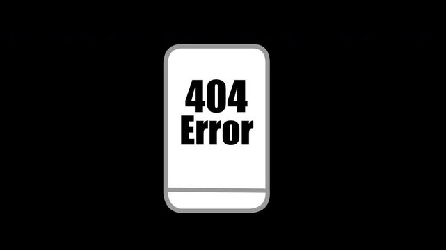 404 Error Message on Black Background