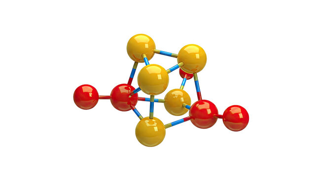 Molecular structure of phosphorous and oxygen atoms