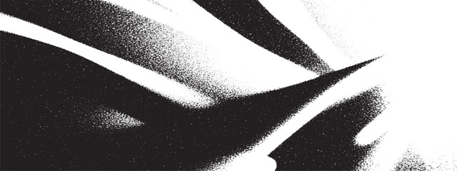 Naklejka premium A grunge black and white background featuring a close up of a paint texture and vector arrow symbol on an asphalt road pattern with a graffiti art design shape