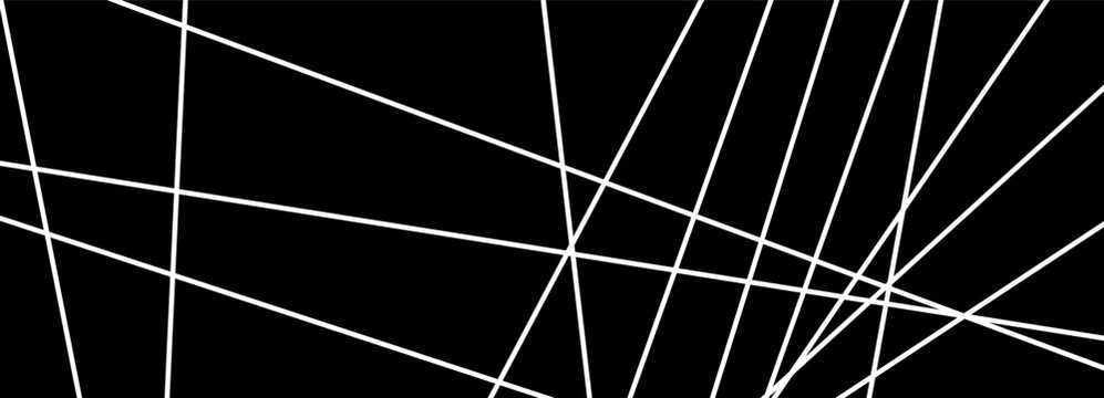Random chaotic straight with line messy lines for pattern abstract chaos. Stripe geometric web with elements luxury uneven for frame triangle art. Modern grid random with monochrome line kaos.
