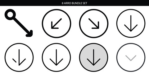 Arrow icons bundle set