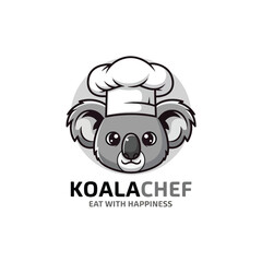 Obraz premium Cute Cartoon Koala Chef Character Illustration for Culinary Business Branding