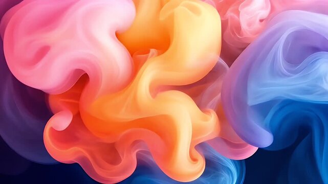 Dynamic Abstract Fluid Swirls with Vivid Colors Creating Artistic Textures and Patterns