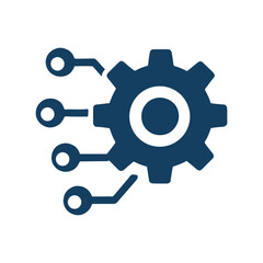 Obraz premium Circuit Driven Automation Gear Icon