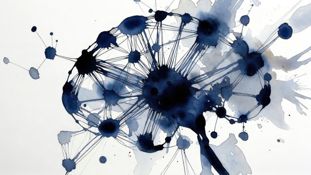 Semantic Processing: Neural network model in AI research center
