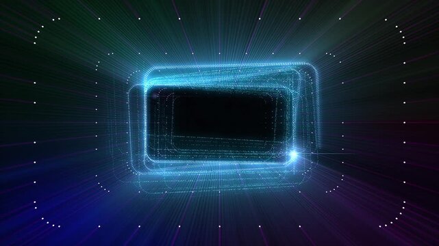 Tunnel Box rectangle dot line space background