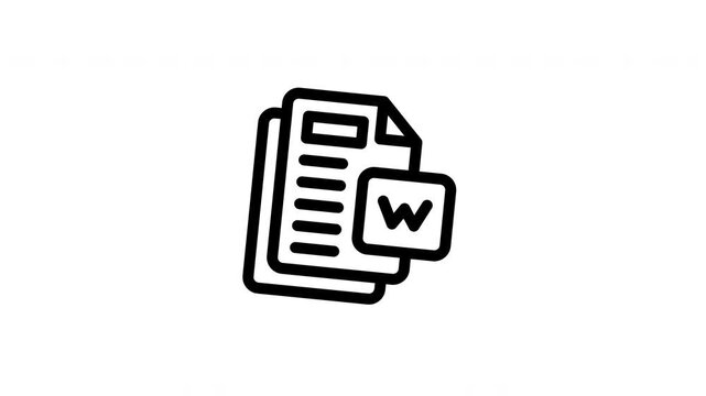 word processor animated icon