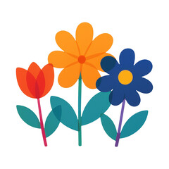 PNG Colorful floral illustration design
