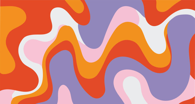 Vibrant colorful wavy pattern with red, orange, pink, and purple hues