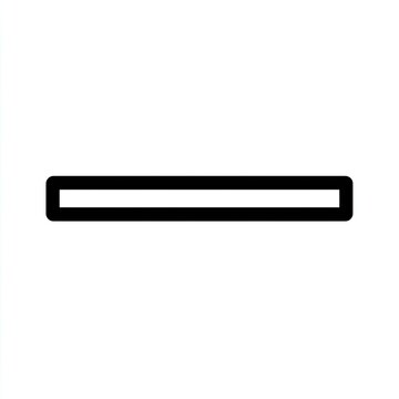 Simple graphic Thick black horizontal rectangle centered on a white background