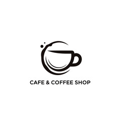Modern coffee shop logo with splash element a dynamic and fresh brand identity