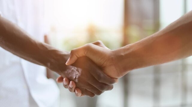 Businessman handshake for teamwork of business merger and acquisition,successful negotiate,hand shake,