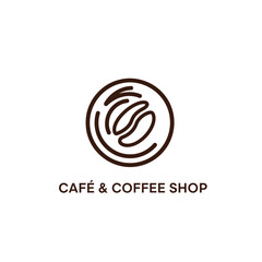 Minimalist coffee bean logo design perfect for cafe coffee shop branding or menu icon