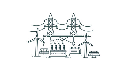 Renewable Energy Sources and Power Grid. © Ynto