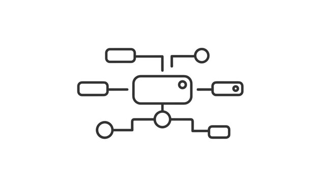 Simple Flowchart Diagram with Shapes and Lines 1.