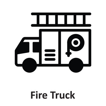 Fire Truck Vector icon which can easily modify or edit
