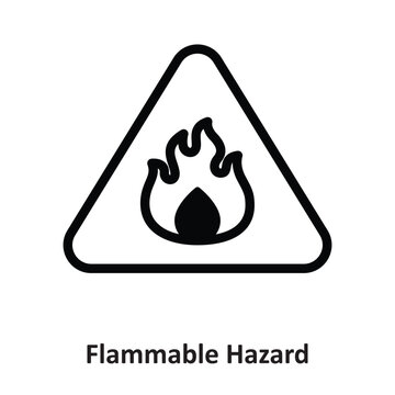 Flammable Hazard Vector icon which can easily modify or edit