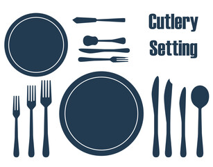 カラトリーのイラストーアイコン